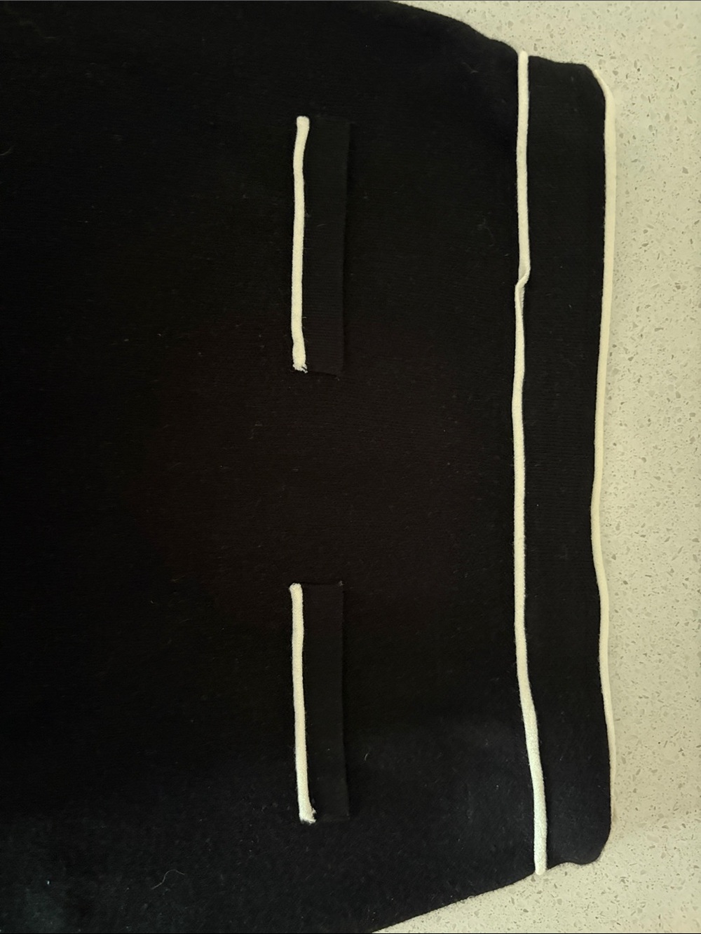 OAK + FORT Black A-Line Mini Skirt with White Trim - Picture 4 of 5